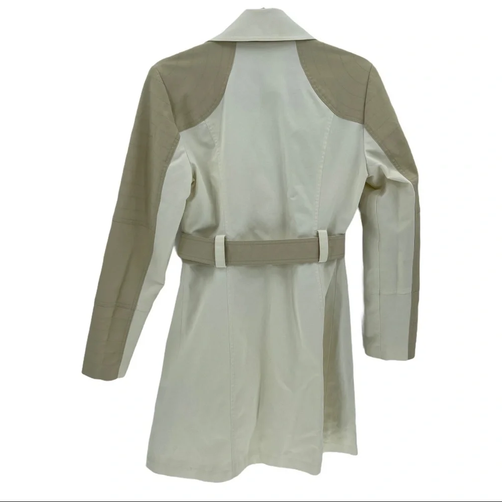 New York & Company Asymmetrical Zip Rain Coat Sz M - Picture 11 of 13